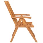 vidaXL Chaises de jardin inclinables lot de 2 bois massif d'acacia