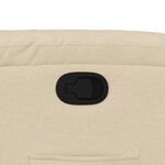 vidaXL Fauteuil inclinable Crème Tissu