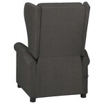 vidaXL Fauteuil de massage Gris foncé Tissu