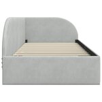 vidaXL Cadre de lit d'angle Gris clair 100 cm x 200 cm tissu