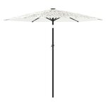 vidaXL Parasol de jardin avec mât en acier blanc 223x223x213 cm