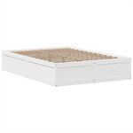vidaXL Cadre de lit sans matelas blanc 160x200 cm bois de pin massif