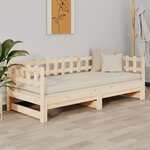 vidaXL Lit coulissant sans matelas 2x(80x200) cm Bois de pin massif
