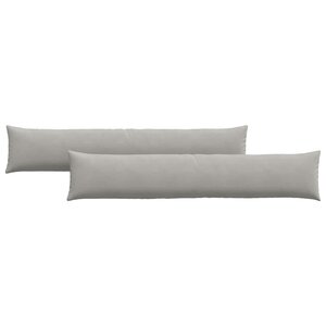 vidaXL Coussins de canapé 2 Pièces Gris clair 200 x 40 cm tissu