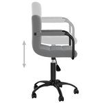 vidaXL Chaises pivotantes à manger lot de 6 gris foncé velours