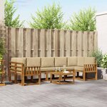 vidaXL Ensemble de canapés d'extérieur 8 pc Naturel et Beige