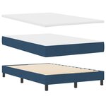 vidaXL Lit à ressort avec matelas & éclairage LED bleu 120x200 cm Tissu