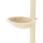 vidaXL Arbre à chat avec griffoirs en sisal Crème 95 cm