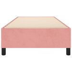 vidaXL Cadre de lit à ressorts rose 90x190 cm velours