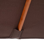 Parasol rectangulaire inclinable bois polyester haute densité 2L x 1 5l x 2 3H m chocolat