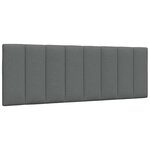 vidaXL Lit avec matelas gris foncé 140x200 cm tissu