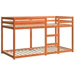 vidaXL Lit superposé sans matelas cire marron 75x190 cm pin massif