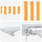 vidaXL Auvent rétractable manuel Orange 3 5 x 2 5 m