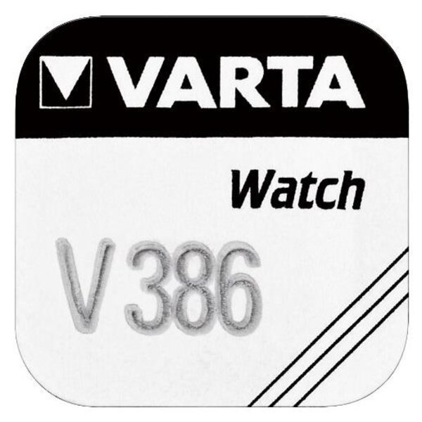 Blister de 1 Pile oxyde argent pour montres V386 (SR43) 1 55V VARTA