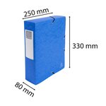 Boite De Classement Exabox Dos 80mm Carte Lustrée - A4 - Bleu - Exacompta