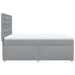 vidaXL Sommier à lattes de lit avec matelas Gris clair 160x200cm Tissu
