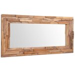 vidaXL Miroir décoratif Teck 120x60 cm Rectangulaire