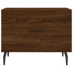vidaXL Table basse Chêne marron 50x50x40 cm Bois d'ingénierie