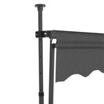 vidaXL Auvent manuel rétractable avec LED 100 cm Anthracite