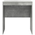 vidaXL Bureau d'écriture Gris béton MDF effet béton 70 x 50 x 76 cm