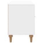 vidaXL Meuble TV Blanc brillant 99 x 34 5 x 50 cm Bois d'ingénierie