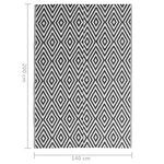 vidaXL Tapis d'extérieur Noir 140x200 cm PP