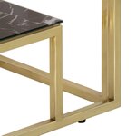 vidaXL Table console doré acier inoxydable et verre trempé