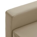 vidaXL Canapé à 3 places avec repose-pied Cappuccino Similicuir