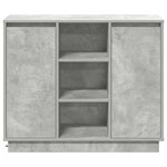 vidaXL Buffet LED Gris béton 90 x 32 x 75 cm Bois d'ingénierie