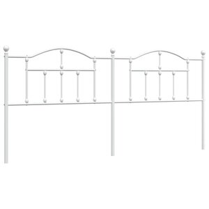 vidaXL Tête de lit de remplacement métal blanc 200 cm