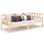 vidaXL Lit de jour Bois massif de pin 90x200 cm