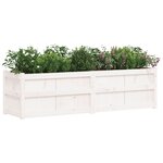 vidaXL Jardinière blanc 180x50x50 cm bois de pin massif