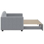 vidaXL Lit de jour avec gigogne sans matelas gris clair 80x200 cm