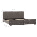 vidaXL Cadre de lit sans matelas gris velours 180x200 cm