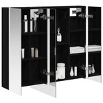vidaXL Armoire Miroir de Salle de Bain Chêne noir 83 5 x 15 5 x 70 cm