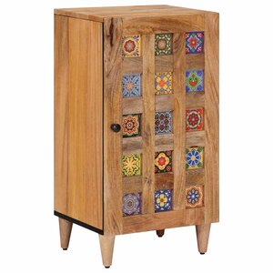 vidaXL Buffet avec porte Naturel 40 x 33 x 75 cm Bois de mangue massif