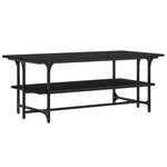 vidaXL Table basse Noir 100x50x40 cm Bois d'ingénierie