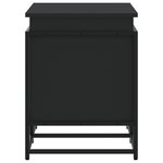 vidaXL Boîte de rangement avec couvercle noir bois d'ingénierie