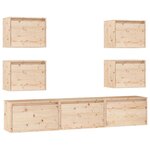 vidaXL Meubles TV 7 Pièces Bois massif de pin