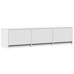 vidaXL Meuble TV avec LED blanc 165x34x40 cm bois d'ingénierie
