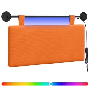 vidaXL Tête de lit suspendue Orange Tissu en velours côtelé