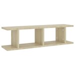 vidaXL Étagères murales 2 Pièces Chêne sonoma 75x18x20 cm bois ingénierie