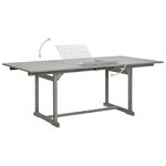 vidaXL Table à dîner de jardin (150-200)x100x75cm Bois d'acacia massif
