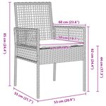 vidaXL Ensemble de salle à manger 7 pièces avec coussins gris clair en poly rattan