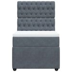 vidaXL Sommier à lattes de lit avec matelas Gris foncé 100x200 cm