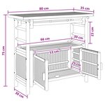 vidaXL Table console avec étagère Naturel 80 x 35 x 75 cm Bambou