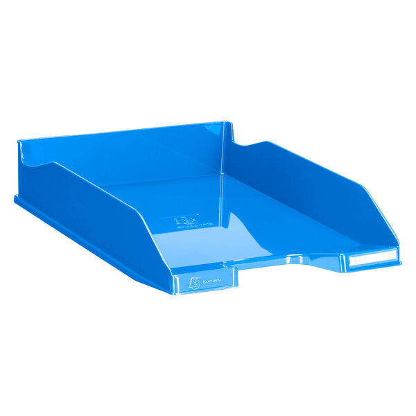 Corbeille à courrier exacompta combo 2 iderama bleu glacé - lot de 6