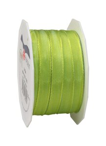 Ruban de soie acetat laitonné lyon 25-m-rouleau 10 mm vert citron