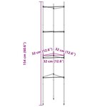 vidaXL Cages à tomates 4 Pièces 154 cm acier et PP
