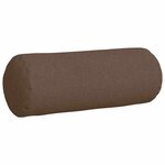 vidaXL Coussins d'accent 2 Pièces Marron Ø 25 x 70 cm tissu